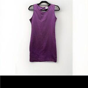 Jonathan Martin Vibrant Purple Mini Ribbed Bodycon Sleeveless Tank Dress Small